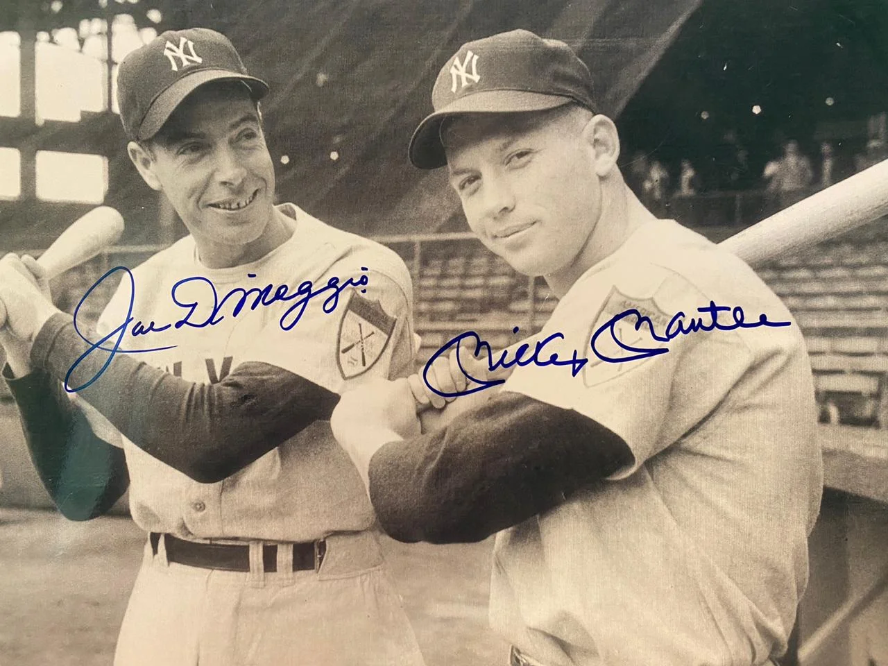 Joe DiMaggio & Mickey Mantle, NY Yankees by Memorabilia
