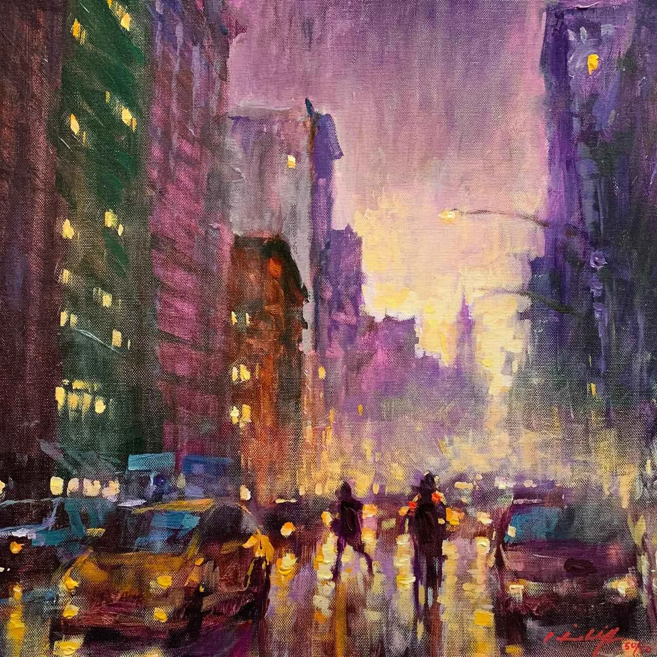 Night Falls in the City by David Hinchliffe