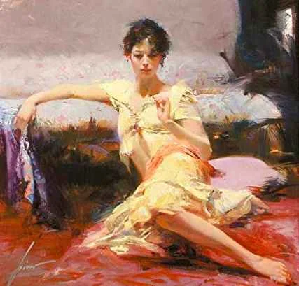 Parisian Girl (Full-Size Giclée) by Pino